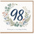 98th Birthday Card Floral Wreath Happy Birthday Card