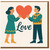 Love Heart Couple Greeting Card - Romantic Anniversary or Valentine’s Day Card for Partner, Boyfriend, Girlfriend, Husband or Wife - Cute Illustrated Couple Holding Heart