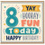 8th Birthday Card, Yay Hooray Fun Today Happy Birthday Card