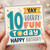 10th Birthday Card, YAY Hooray Fun Today Happy Birthday Card
