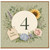 4th Birthday Card, Happy Birthday Floral Wreath Card