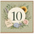 10th Birthday Card Floral Wreath Happy Birthday Card