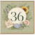 36th Birthday Card, Floral Wreath Happy Birthday Card