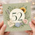 52nd Birthday Card, Floral Happy Birthday Card for Her