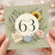 63rd Birthday Card Floral Wreath Happy Birthday Card