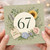 67th Birthday Card, Floral Happy Birthday Card for Her