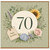 70th Birthday Card, Floral Wreath Happy Birthday Card