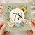 78th Birthday Card, Floral Wreath Happy Birthday Card
