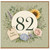 82nd Birthday Card Floral Wreath Happy Birthday