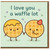 I Love You A Waffle Lot Card - Cute Pun Waffle Couple - Love and Anniversary Card for Partner, Boyfriend, Girlfriend, Husband or Wife - Funny Valentine's Day