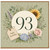 93rd Birthday Card, Floral Happy Birthday Card with Flowers and Gift Tag
