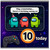10th Birthday Card, Among Us Style Birthday Card for Gamer