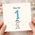 Step Son 1st Birthday Card, Cute Age 1 Boy Greeting Card