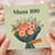 Mum 100th Birthday Card, Floral Bouquet Greeting Card