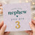 3rd Birthday Card for Nephew, Lovely Little Nephew You Are 3 Starry Design