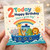 2nd Birthday Card for Boy or Girl, Cute Animal Boat Rainbow Happy Birthday Card