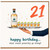 21st Birthday Card, Tequila Birthday Card, Humorous Happy Birthday Card