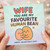 Wife You Are My Favourite Human Bean Valentine's Card - Cute Pun, Adorable Hugging Beans, Love/Anniversary Card for Wife