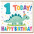 1st Birthday Card, Dinosaur Happy Birthday Card