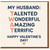Rude Funny Valentine’s Card for Husband - Cheeky Acrostic Talented Wonderful Amazing Terrific - Humour Love Card from Wife with Envelope