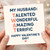 Rude Funny Valentine’s Card for Husband - Cheeky Acrostic Talented Wonderful Amazing Terrific - Humour Love Card from Wife with Envelope