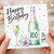 100th Birthday Card, Happy Birthday to You Champagne Design