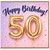 50th Birthday Card, Happy Birthday Balloon Design