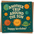 Another Trip Around the Sun Birthday Card - Cute Space Planets Design, 145mm x 145mm Square, Includes Kraft Envelope