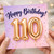 110th Birthday Card, Happy Birthday Card