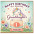 1st Birthday Card for Granddaughter, Unicorn Happy Birthday Card with Flowers and Cake
