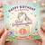1st Birthday Card for Great Granddaughter, Happy Birthday Today Unicorn Cake Design
