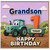 Grandson 1st Birthday Card, Happy Birthday Grandson 1 Today Tractor Card