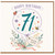 71st Birthday Card, Happy Birthday Card With Love Floral Design