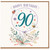 90th Birthday Card Floral Balloon Design With Love