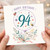 94th Birthday Card, Floral Ladybird and Bee With Love Card