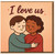 I Love Us Romantic Card - Cute Couple Hug Illustration - Anniversary or Valentine's Day Card - Love Blank Inside