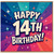 14th Birthday Card, Happy 14th Birthday Retro Starburst Card