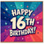 16th Birthday Card, Happy 16th Birthday Retro Starburst Design