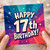 17th Birthday Card, Happy 17th Birthday Retro Starburst Greeting Card