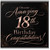 18th Birthday Card, On Your Amazing 18th Birthday Congratulations Card