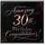 30th Birthday Card, Amazing 30th Birthday Congratulations Card