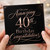 40th Birthday Card, On Your Amazing 40th Birthday Congratulations Card
