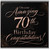 70th Birthday Card, On Your Amazing 70th Birthday Congratulations Card