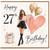 27th Birthday Card for Her, Happy 27th Birthday Card