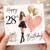 28th Birthday Card for Her, Happy 28th Birthday Card with Stylish Woman Illustration