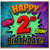 2nd Birthday Card, Comic Style Happy 2nd Birthday Card