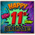 11th Birthday Card, Comic Style Happy Birthday Card