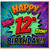 12th Birthday Card, Happy 12th Birthday Comic Style Card