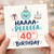 40th Birthday Card, Funny Haaaa - Peeeeea Birthday Card, Celebration Card
