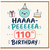 110th Birthday Card Funny Party Design